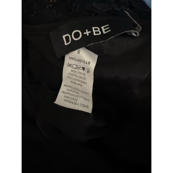 do+be v neck Lace Bell Sleeve Romper dress women black sz small - Picture 13 of 15